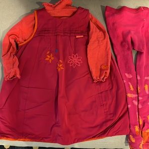 Marese French-made dress, shirt, tights, size 2T